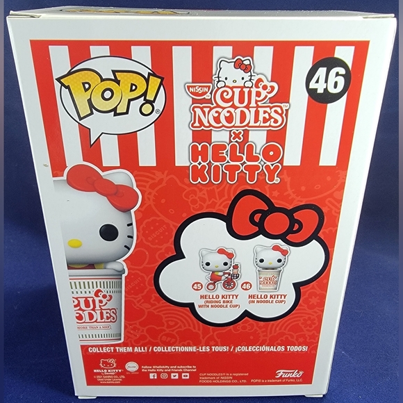 Hello kitty (in noodle cup), hot topic exclusive # 46 (nib) with pop protector - Picture 6 of 7
